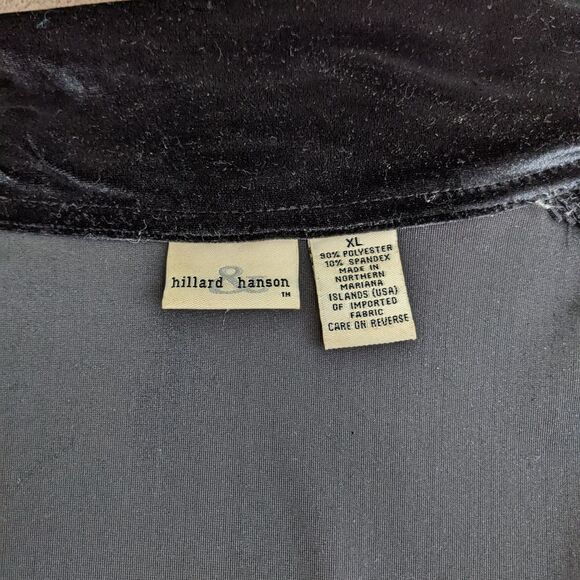 Vintage 1990's Deep Black Velour 3 Button Jacket - Picture 9 of 10